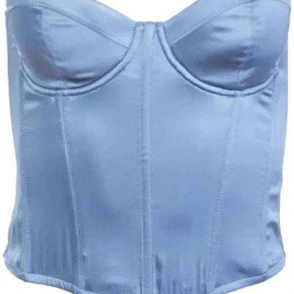 Fleur Du Mal Hamptons Bustier - DISCONTINUED COLOR Denim Blue